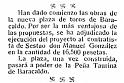 Contratista Sestao construye plaza de toros de Baracaldo. 6-1930